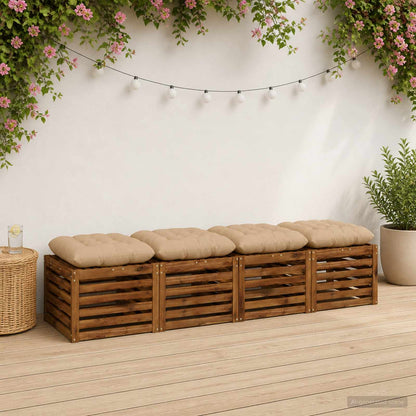 Zitkussens VIANEN 4 st 100% Polyester Zand 50 x 50 x 12 cm