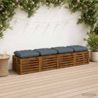 Zitkussens 4 st 60x60x12 cm blauw polyester