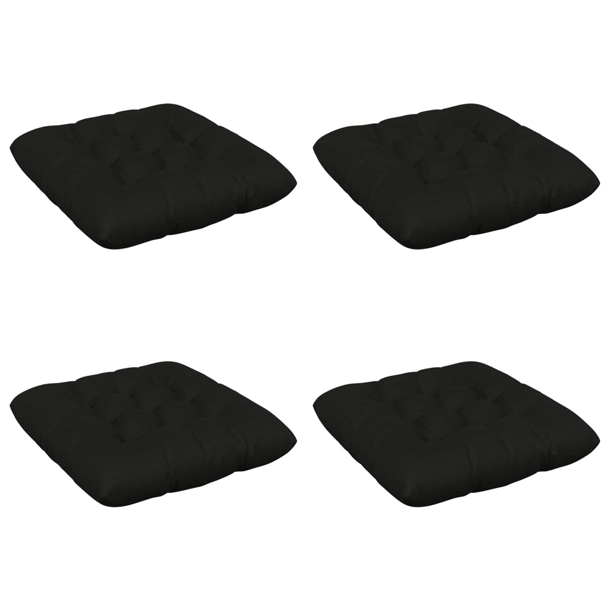 Zitkussens VIANEN 4 st 100% Polyester Zwart 40 x 40 x 12 cm