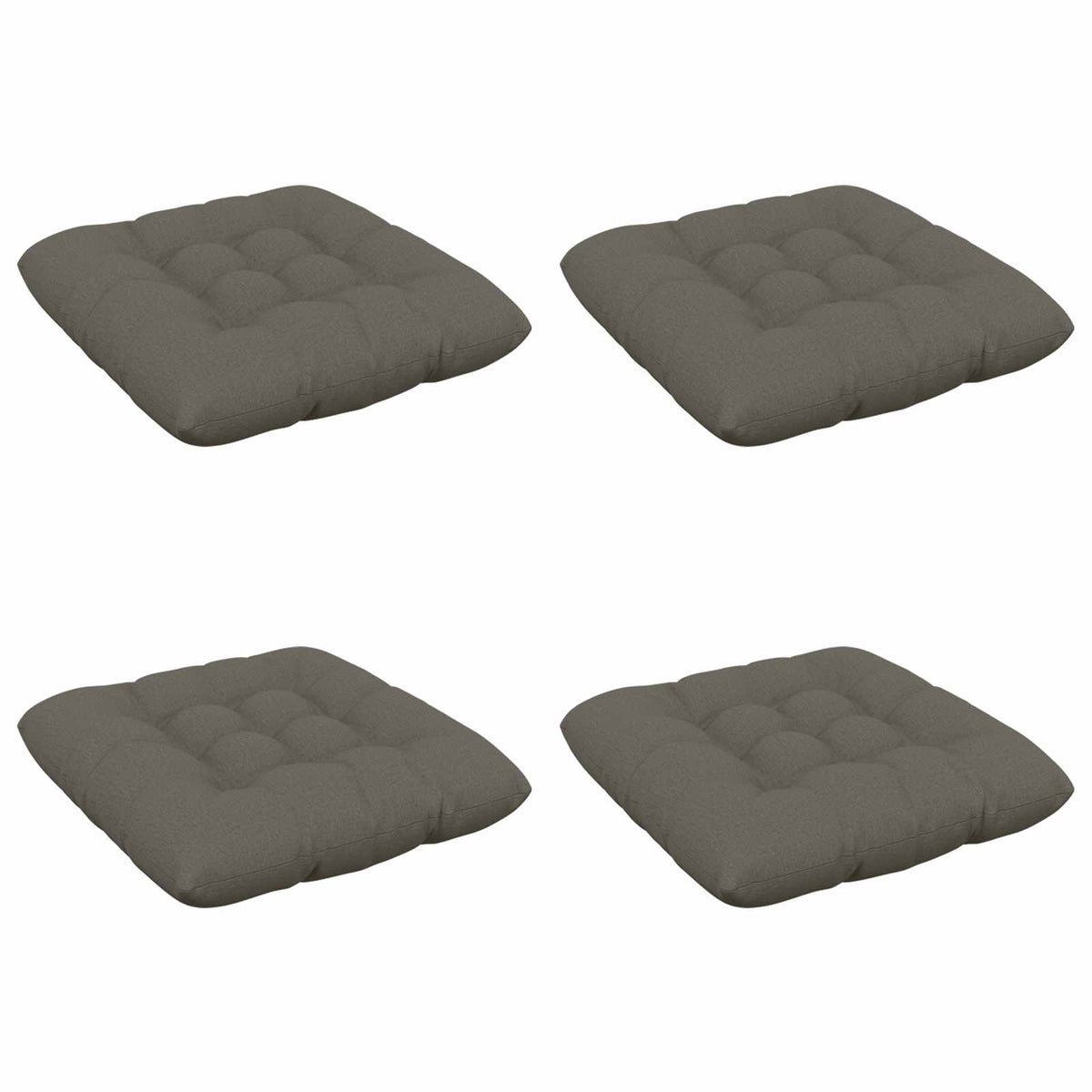Zitkussens VIANEN 4 st 100% Polyester Grijs 40 x 40 x 12 cm