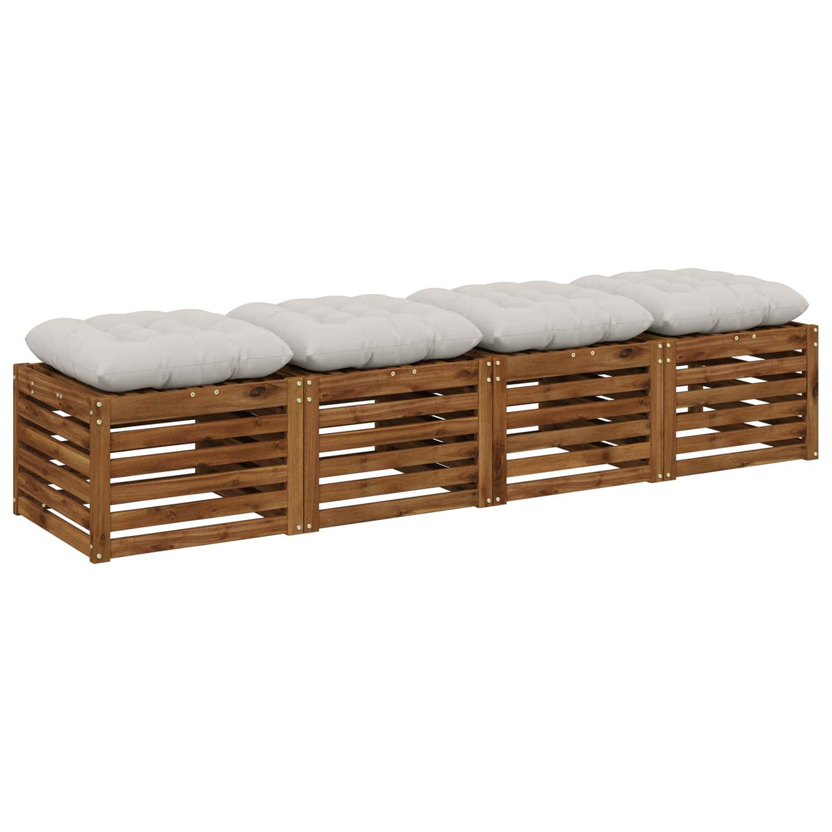 Zitkussens VIANEN 4 st 100% Polyester Wit 45 x 45 x 12 cm