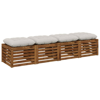 Zitkussens VIANEN 4 st 100% Polyester Wit 45 x 45 x 12 cm