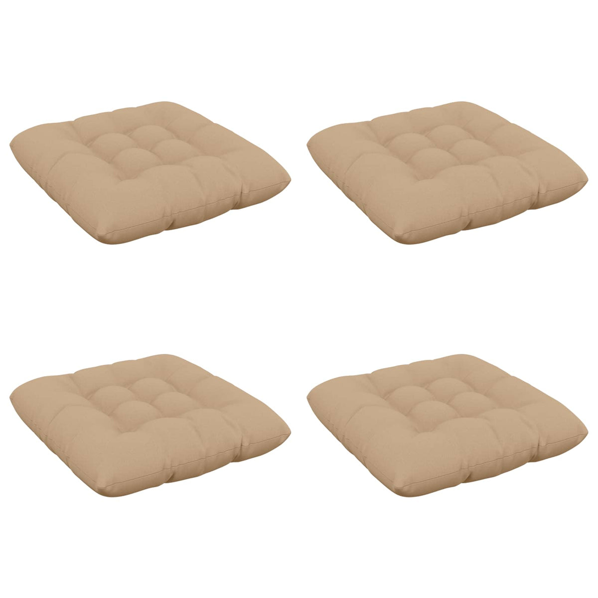 Zitkussens VIANEN 4 st 100% Polyester Zand 50 x 50 x 12 cm