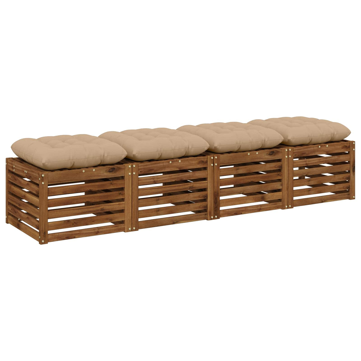 Zitkussens VIANEN 4 st 100% Polyester Zand 50 x 50 x 12 cm