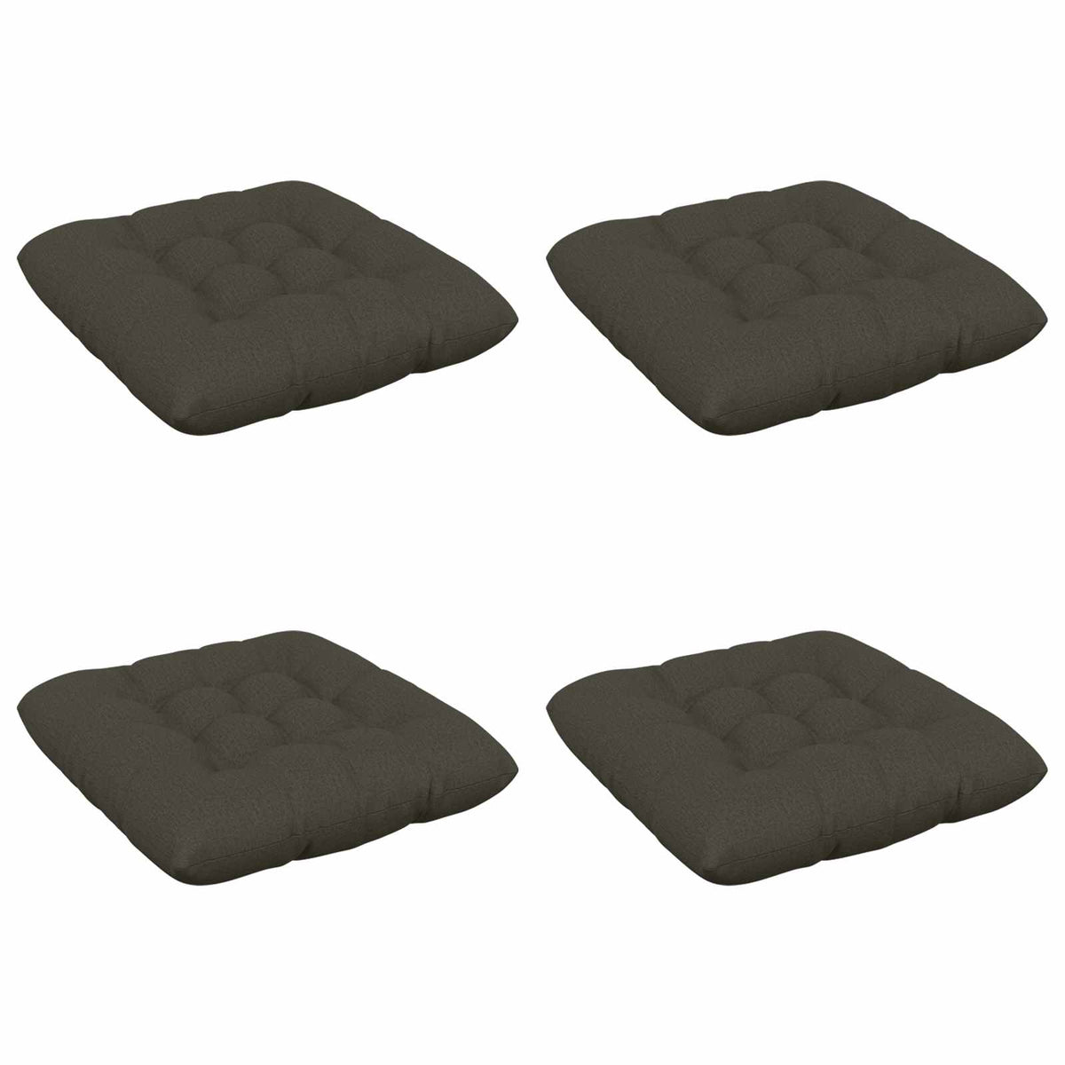 Zitkussens VIANEN 4 st 100% Polyester Antraciet 50 x 50 x 12 cm
