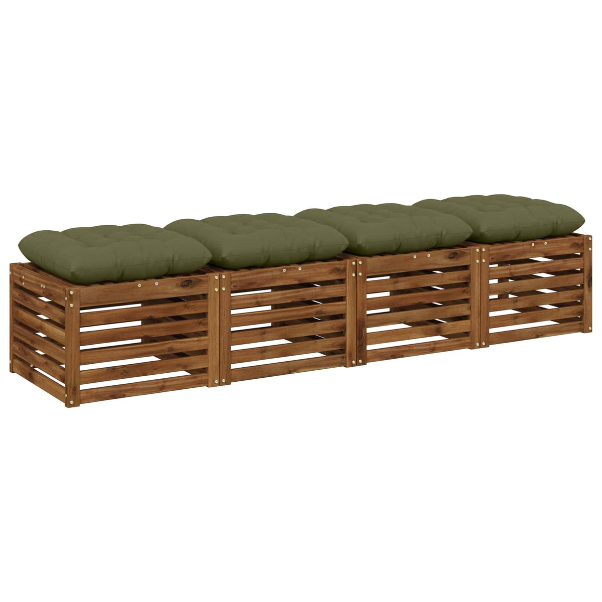 Zitkussens VIANEN 4 st 100% Polyester Olijfgroen