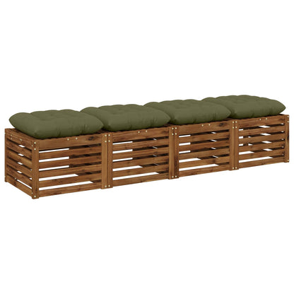 Zitkussens VIANEN 4 st 100% Polyester Olijfgroen