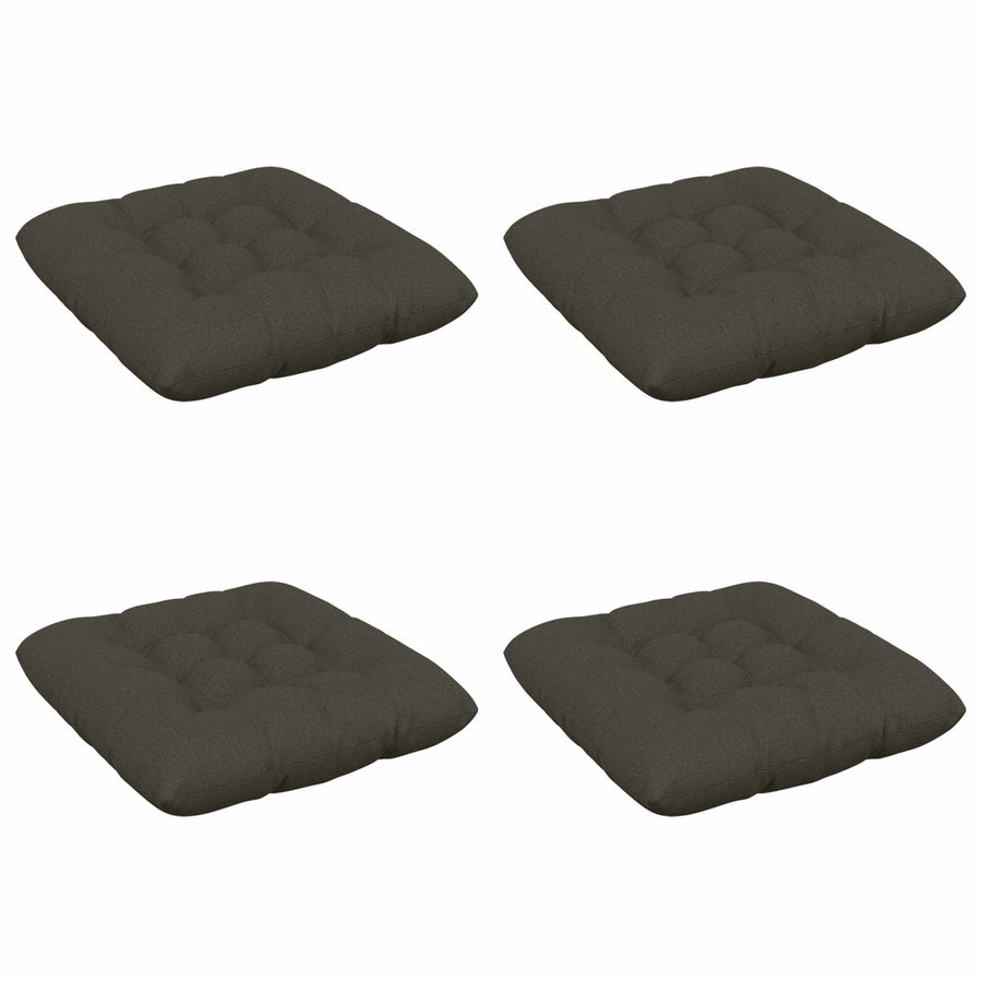 Zitkussens VIANEN 4 st 100% Polyester Antraciet 60 x 60 x 12 cm