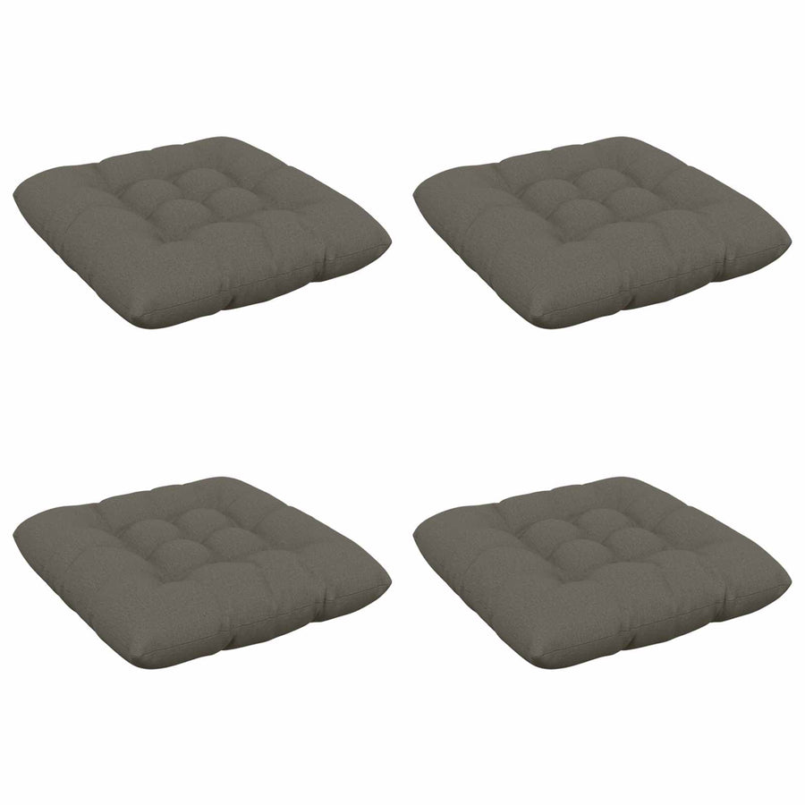 Zitkussens VIANEN 4 st 100% Polyester Grijs 60 x 60 x 12 cm