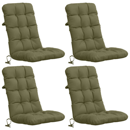4-delige Hoogrug Kussen VIANEN 4 pcs 100% Polyester Olijfgroen