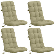 Hoogrug kussenset 4 stuks lichtgroen polyester