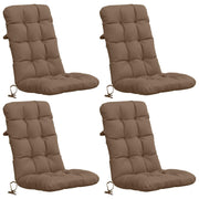 Stoelkussens 4 stuks hoogrug taupe polyester