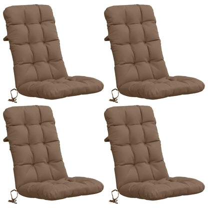4-delige Hoogrug Kussen VIANEN 4 pcs 100% Polyester Taupe