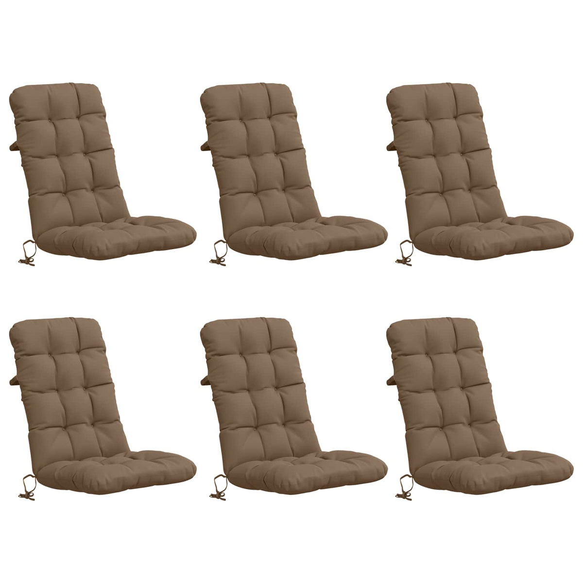 6-delige Hoogrug Kussen VIANEN 6 pcs 100% Polyester Taupe