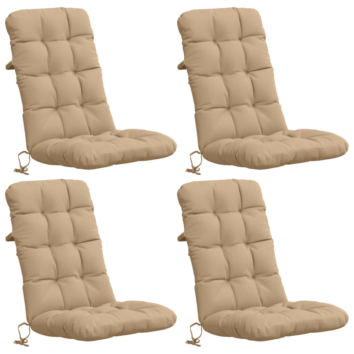 4-delige Hoogrug Kussen VIANEN 4 pcs 100% Polyester Zand