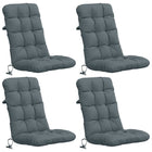 Hoogrug kussenset 4 stuks blauw polyester