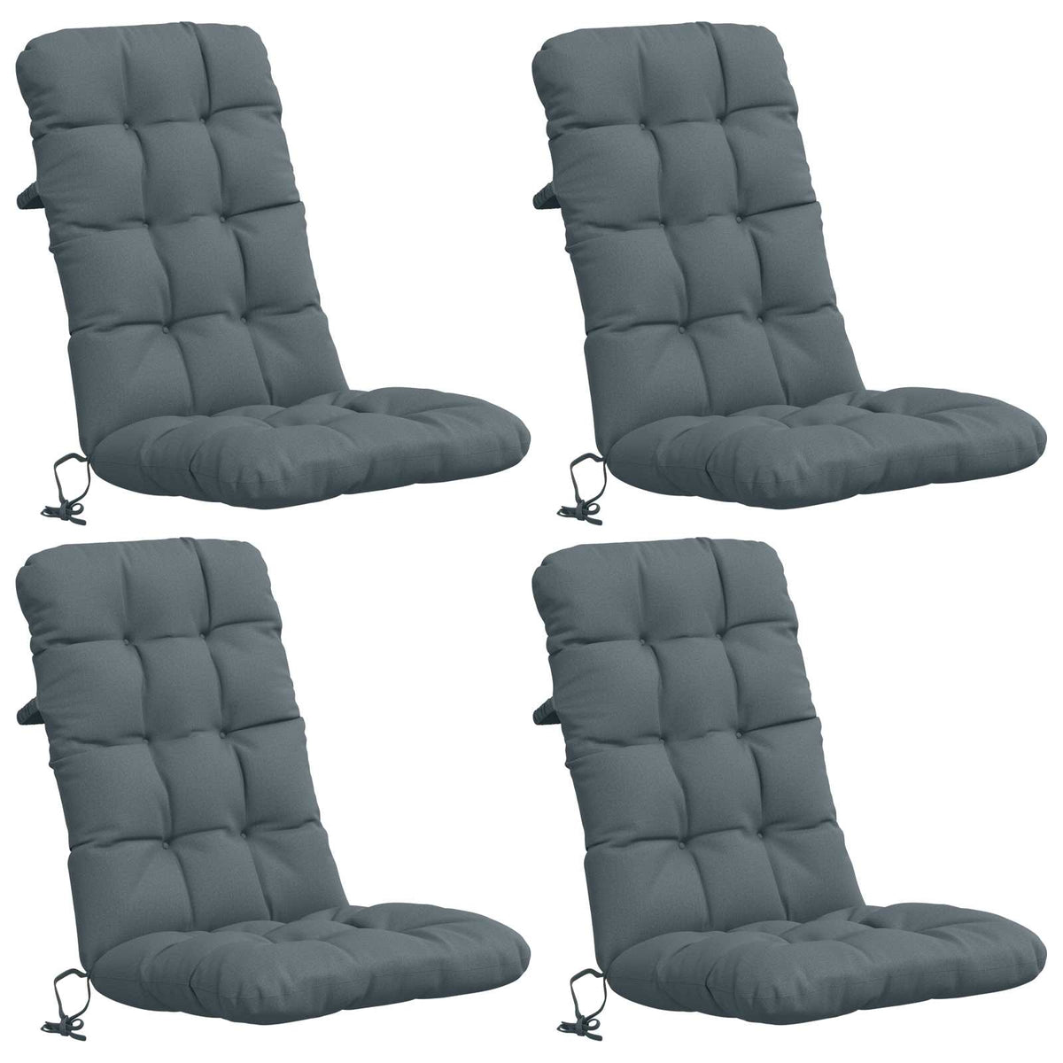 4-delige Hoogrug Kussen VIANEN 4 pcs 100% Polyester Blauw