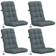 Hoogrug kussenset 4 stuks blauw polyester
