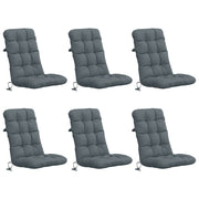 Hoogrug kussenset 6 stuks blauw 100% polyester