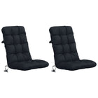 Stoelkussens hoogrug 2 st donkerblauw