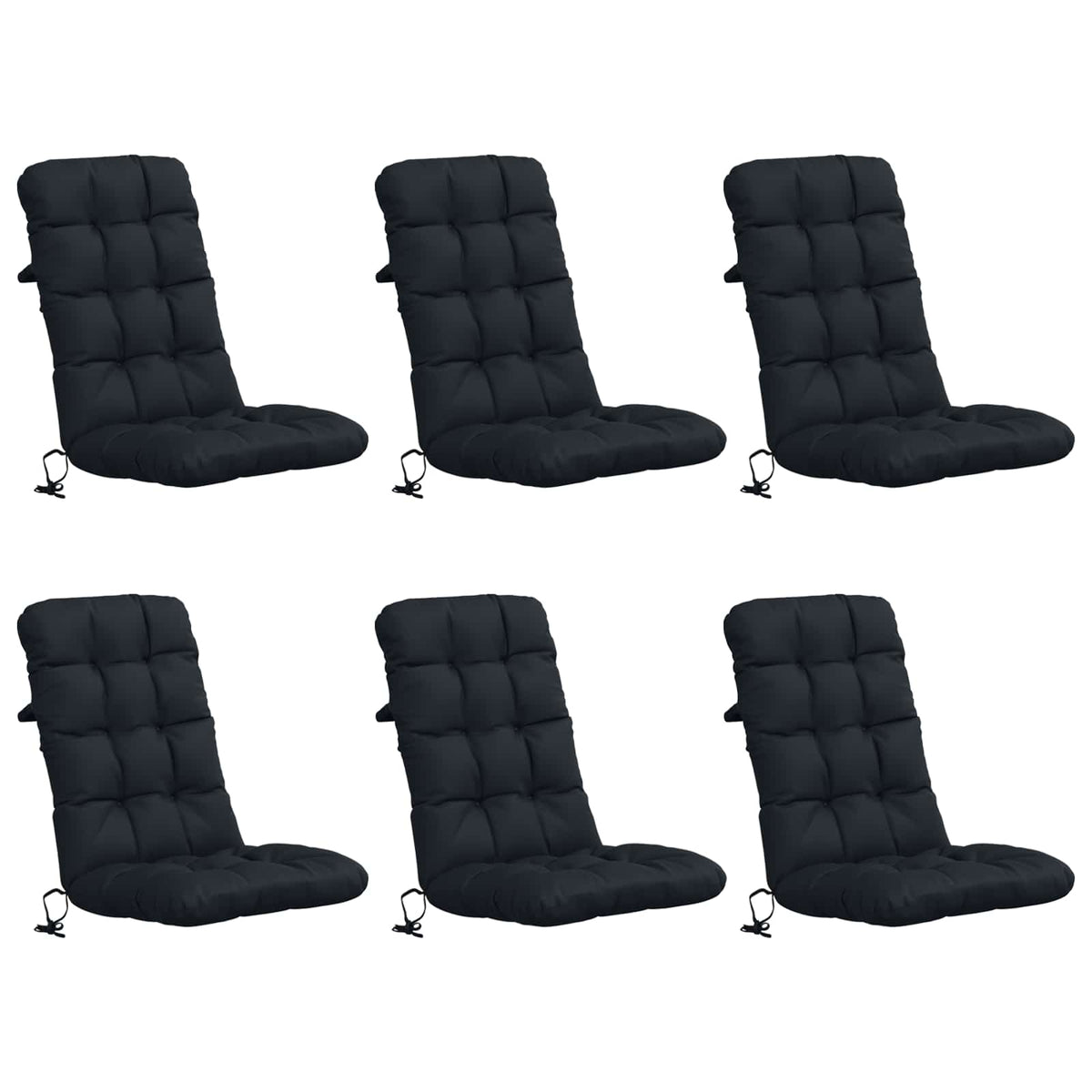 6-delige Hoogrug Kussen VIANEN 6 pcs 100% Polyester Donkerblauw