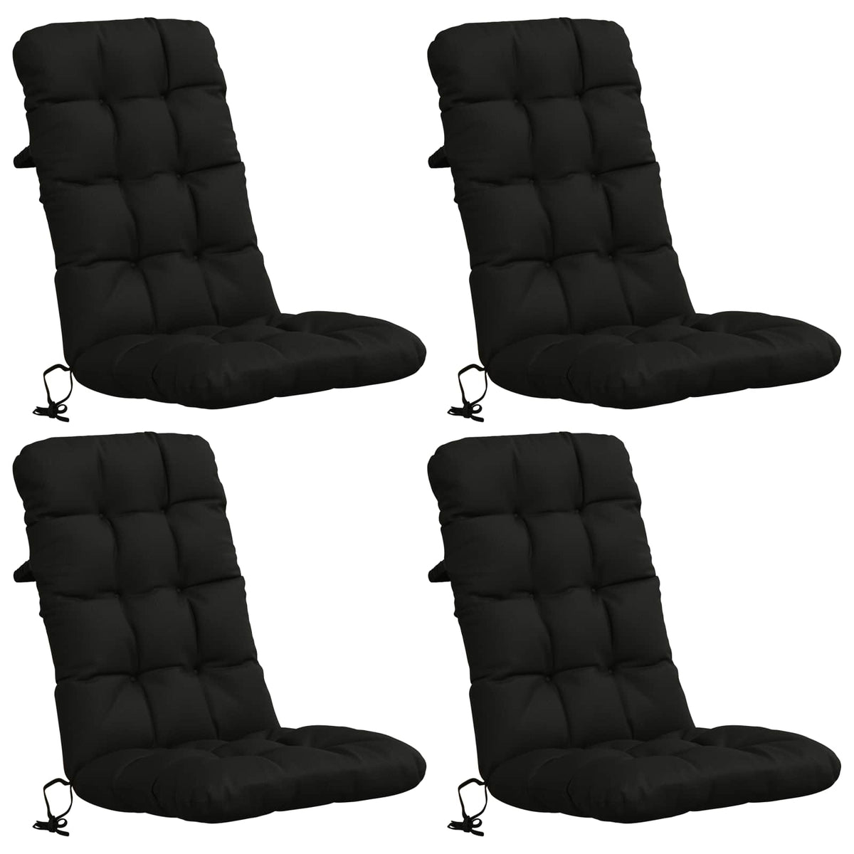 4-delige Hoogrug Kussen VIANEN 4 pcs 100% Polyester Zwart