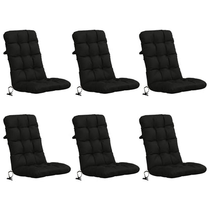 6-delige Hoogrug Kussen VIANEN 6 pcs 100% Polyester Zwart