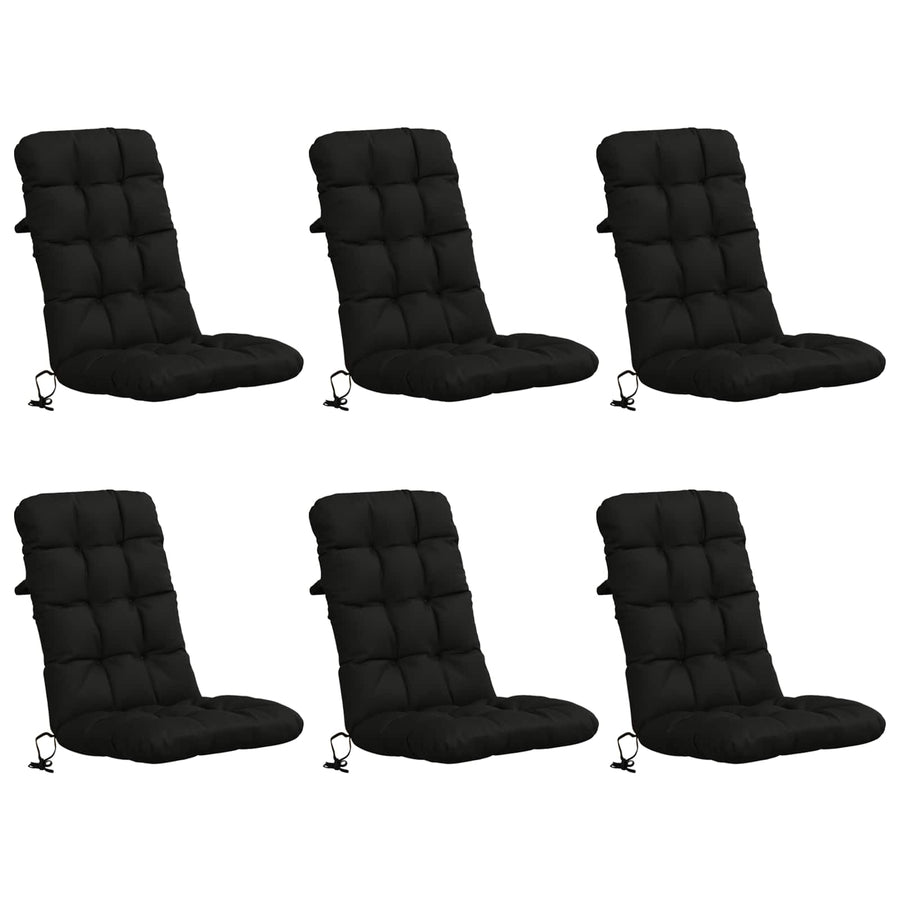 6-delige Hoogrug Kussen VIANEN 6 pcs 100% Polyester Zwart