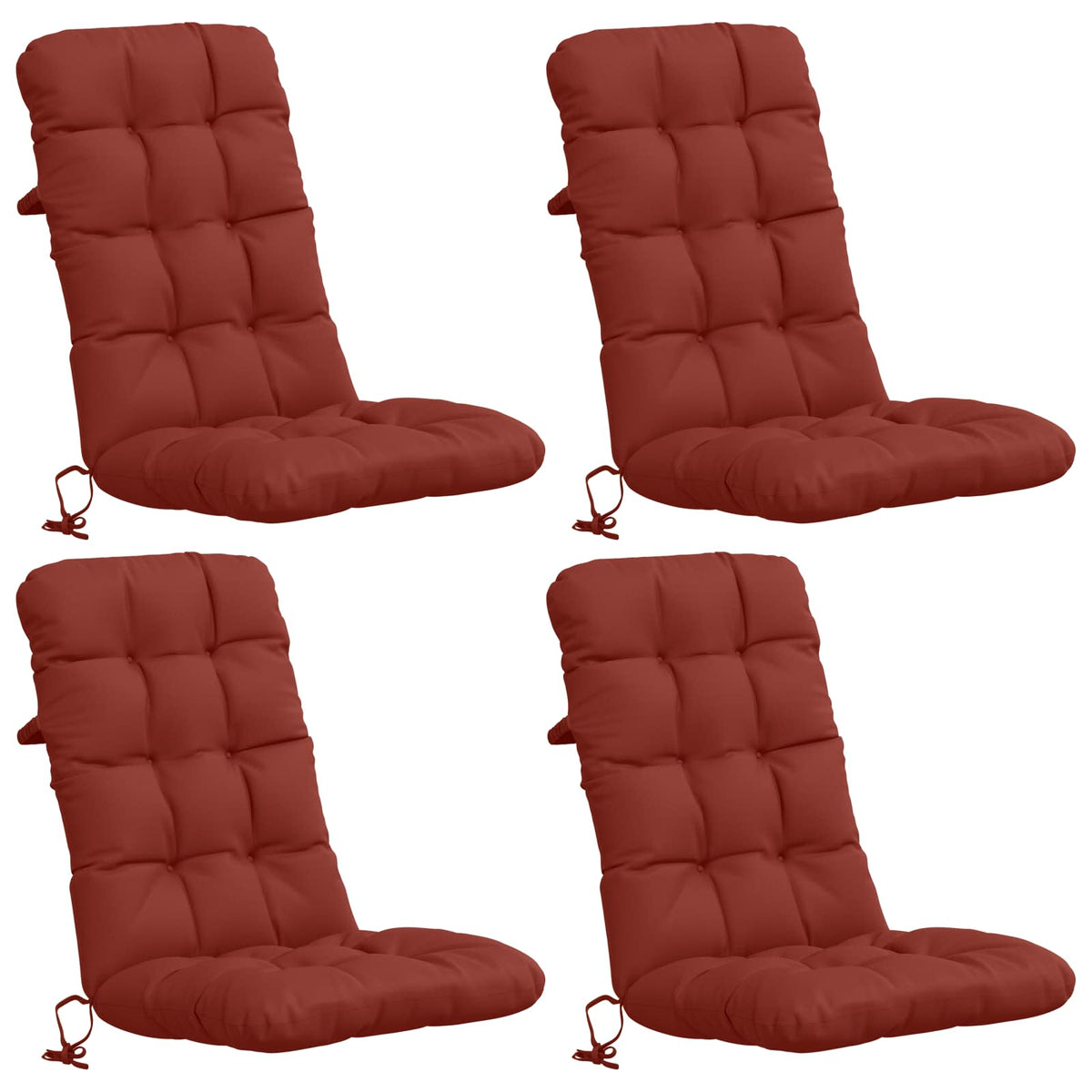 4-delige Hoogrug Kussen VIANEN 4 pcs 100% Polyester Rood