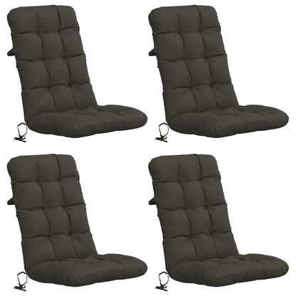 4-delige Hoogrug Kussen VIANEN 4 pcs 100% Polyester Antraciet