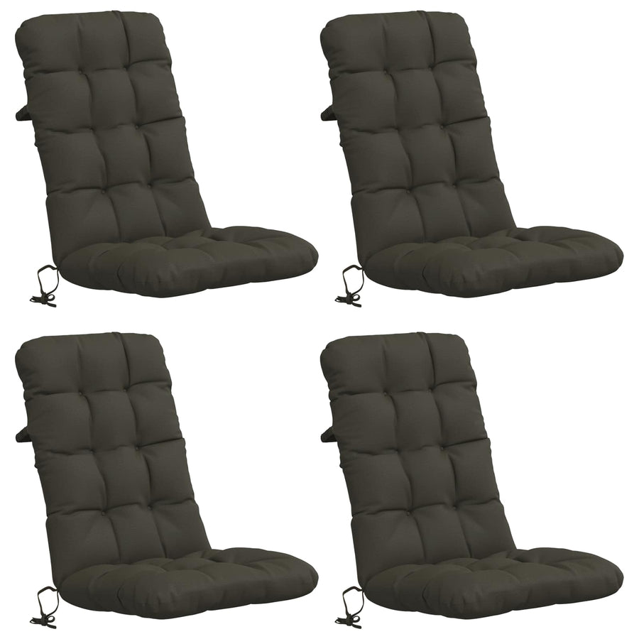 4-delige Hoogrug Kussen VIANEN 4 pcs 100% Polyester Antraciet