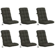6-delige Hoogrug Kussen VIANEN 6 pcs 100% Polyester Antraciet