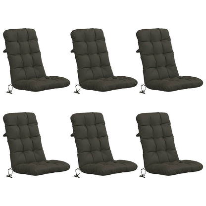 6-delige Hoogrug Kussen VIANEN 6 pcs 100% Polyester Antraciet