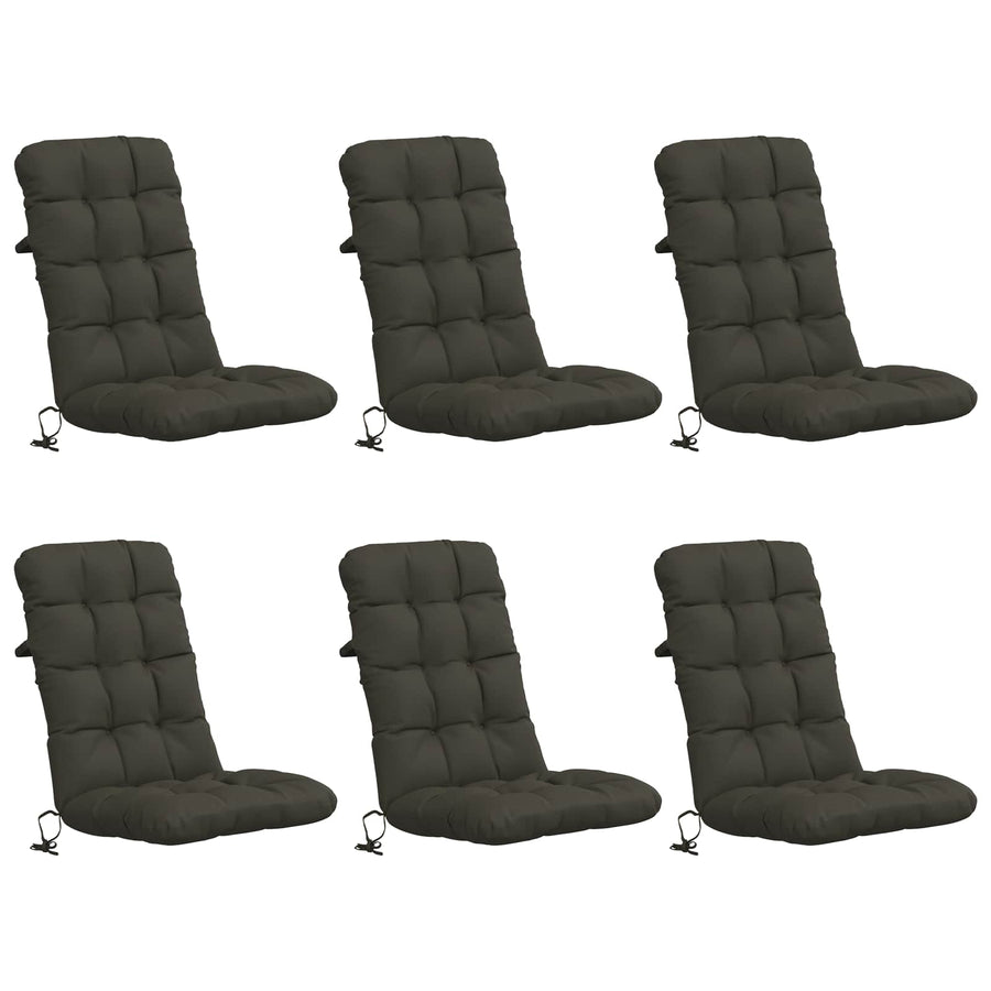 6-delige Hoogrug Kussen VIANEN 6 pcs 100% Polyester Antraciet