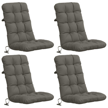 4-delige Hoogrug Kussen VIANEN 4 pcs 100% Polyester Grijs