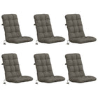 Hoogrugkussen set 6 stuks 100% polyester grijs