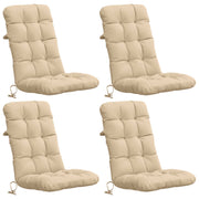 Hoogrug kussen set crème 4 stuks polyester