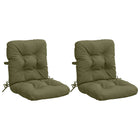 Hoogrug kussenset 2 stuks olijfgroen polyester
