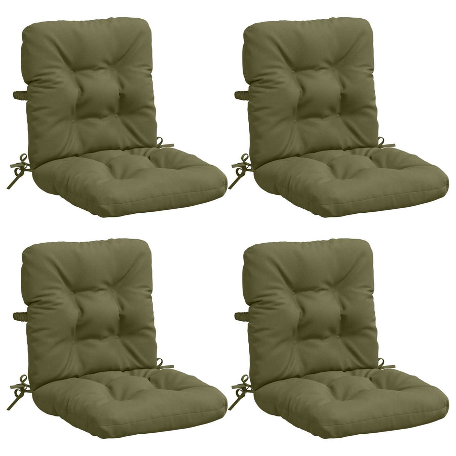 4-delige Hoogrug Kussen VIANEN 4 pcs 100% Polyester Olijfgroen
