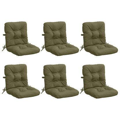 6-delige Hoogrug Kussen VIANEN 6 pcs 100% Polyester Olijfgroen