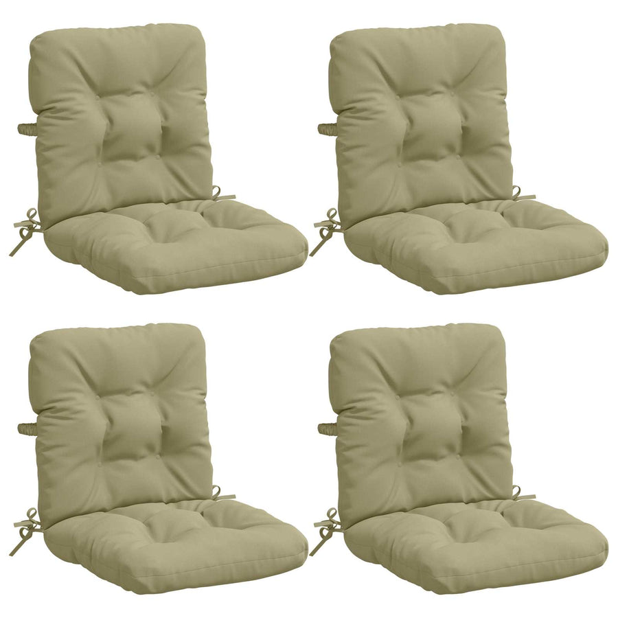 4-delige Hoogrug Kussen VIANEN 4 pcs 100% Polyester Lichtgroen