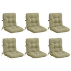Stoelkussens hoogrug 6 stuks lichtgroen polyester