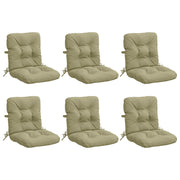 Stoelkussens hoogrug 6 stuks lichtgroen polyester