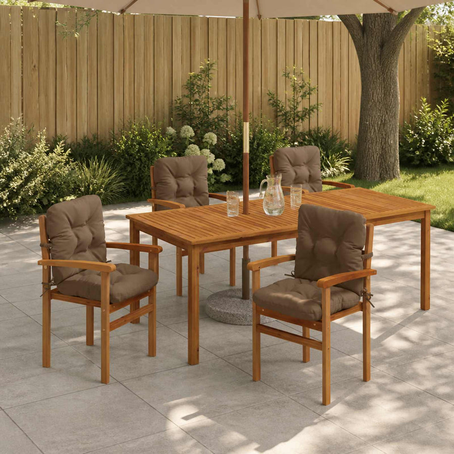 4-delige Hoogrug Kussen VIANEN 4 pcs 100% Polyester Taupe