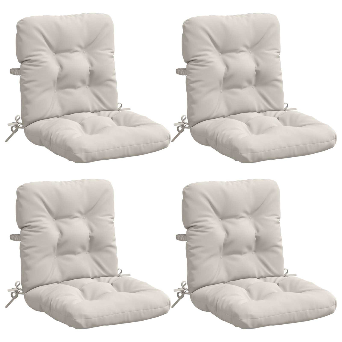 4-delige Hoogrug Kussen VIANEN 4 pcs 100% Polyester Wit