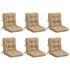 Stoelkussens 6 stuks zand 100% polyester
