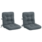 Hoogrug kussen 2 stuks blauw polyester