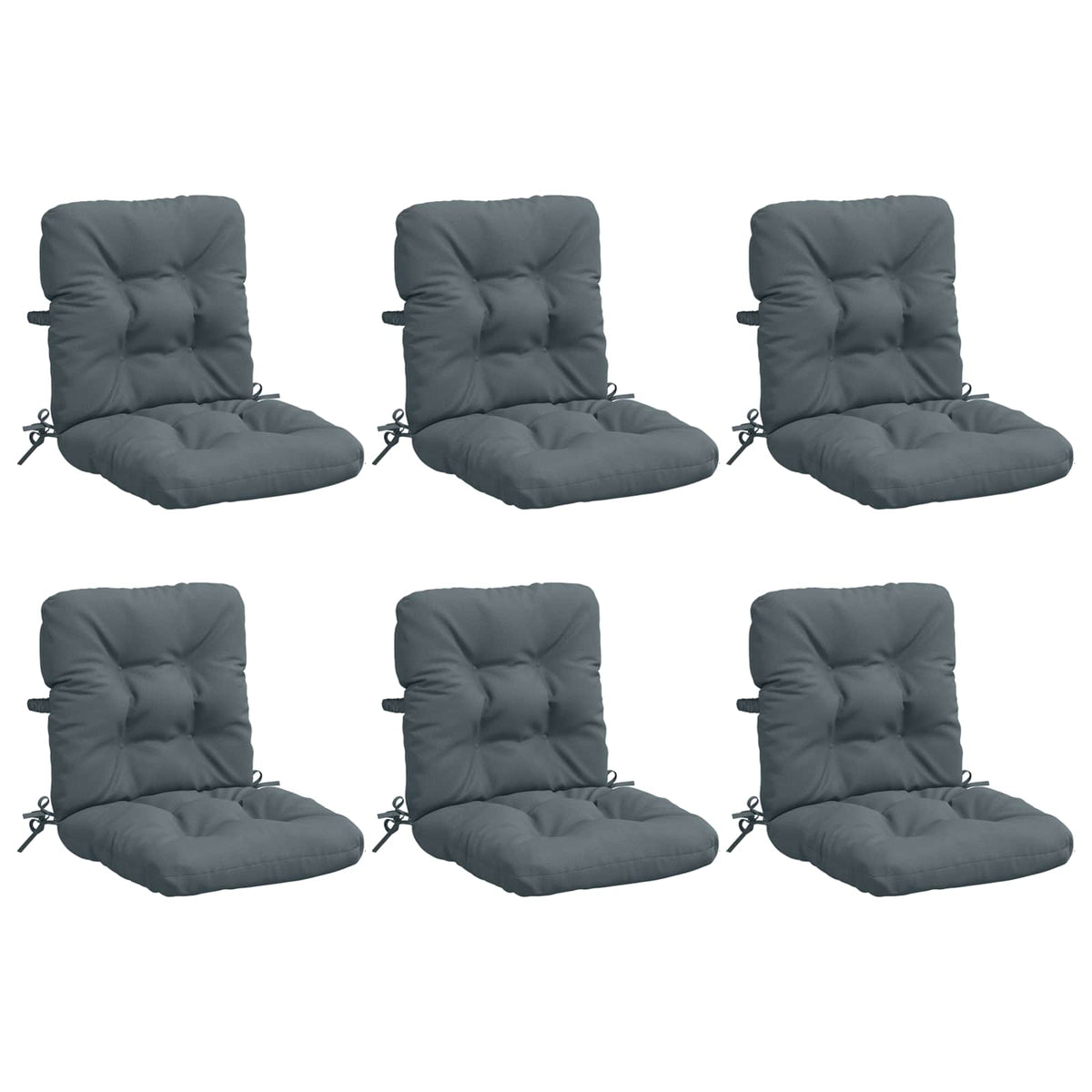 6-delige Hoogrug Kussen VIANEN 6 pcs 100% Polyester Blauw