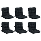Hoogrug kussenset donkerblauw 6 stuks