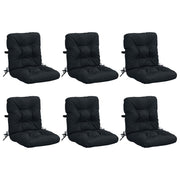 Hoogrug kussenset donkerblauw 6 stuks